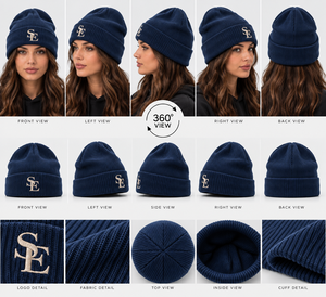 Premium Fine Gauge Knitted <b>Beanie</b> Lightweight Soft Ribbed Cuff Warm Winter <b>Hat</b> Custom Embroidered Logo OEM ODM Wholesale Style - Product Image 3