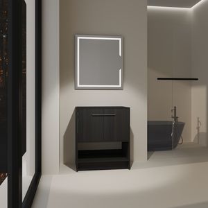 30-Inch Freestanding <b>Bathroom</b> <b>Vanity</b> with 2 Doors Plywood Construction (Excluding Sink) - Product Image 3