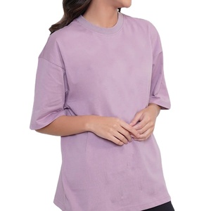 Camisetas de Alta Calidad para Mujer, Corte Regular, 100% Algodón, Transpirables, Estampado Puff, Color Sólido, Cuello Redondo, Manga Corta, Tela de 180g, Verano - Product Image 5