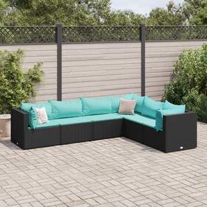 Conjunto de Muebles de Patio Negros con Conjuntos de Jardín Azul Agua - Product Image 1