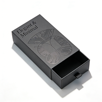 Boîte cadeau en carton rigide noir, personnalisée, écologique, simplifiée, petite, imprimée, avec poignée, pour bijoux et souvenirs