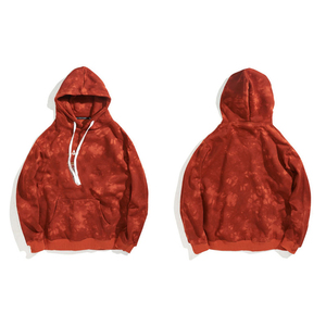 Sweat-shirt à capuche tie-dye pour femme, manches longues, tricoté, respirant, 100 % coton, avec poche avant et logo, style décontracté, idéal pour l'automne - Product Image 3