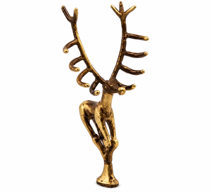 Escultura de Ciervo de Latón Hecha a Mano, Figura de Ciervo con Astas Grandes, Elegante Estatua de Metal de Animales Salvajes, Decoración de Lujo para el Hogar, Adorno de Mesa - Product Image 4
