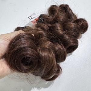 Prix de gros Extensions de cheveux humains vietnamiens Meilleur prix abordable Tendance Brun Bouncy Curly de haute qualité - Product Image 3