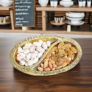 Bandeja de Servir de Madera con Diseño de Hojas Premium, Bandeja Dividida para Frutos Secos, Bandeja Ecológica para Aperitivos y Nueces para Restaurante - Product Image 2