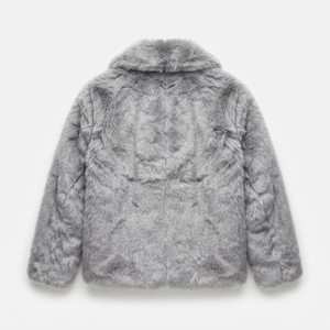 Women's Burgundy Rabbit Fur & Hooded Vintage <b>Maternity</b> Coat Luxury Warm <b>Winter</b> Plush <b>Jacket</b> Regular Sleeve Fashion Outerwear - Product Image 4