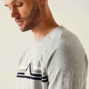 Sweat-shirt à col rond surdimensionné pour homme, couleur unie, tricoté, manches longues, style décontracté, pull d'automne, polyester/coton, gris - Product Image 3