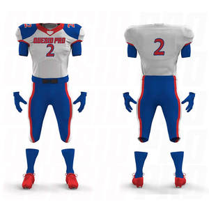 Uniformes de Fútbol Americano Personalizados Directo de Fábrica, Conjuntos Transpirables de Tallas Grandes, Camisetas de Compresión, Guantes, Máscaras, Mangas para Brazos y Bolsas - Product Image 2