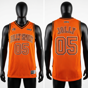 Camiseta de baloncesto naranja de poliéster de malla premium de 180 GSM con logotipo personalizado en sarga, camiseta 100% algodón para hombre, corte holgado, estampada. - Product Image 1