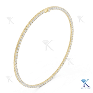 สร้อยคอเทนนิสคลาสสิก 0.30 กะรัต เพชรเลี้ยงในห้องปฏิบัติการ ประดับทอง 14K 18K ทรงบริลเลียนท์ ลายดอกไม้ เครื่องประดับสำหรับผู้หญิง ของขวัญสำหรับงานปาร์ตี้ - Product Image 5