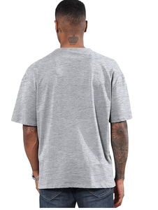 Custom Logo High Quality 320 GSM Heavy Weight <b>Box</b> Fit 100% Cotton <b>Drop</b> Shoulder Oversized Cropped Boxy T Shirts for Men - Product Image 3