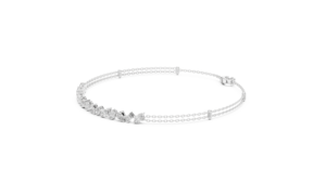 AFFORDABLE LAB GROWN 1.5CT MIX CUT DIAMOND RHODIUM PLATED LUXURY BRACELET <b>SET</b> 18KT SOLID WHITE <b>GOLD</b> WOMEN DAILY/OFFICE WEAR - Product Image 2