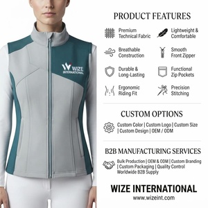 Chaleco Deportivo de Equitación para Mujer, con Cierre Completo, Cuello Alto, Ligero, Transpirable y Elástico en Cuatro Direcciones - Product Image 6