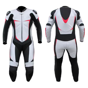 Combinaison de course moto pour homme à manches longues, en cuir véritable personnalisé, protection de haute qualité pour la moto et les courses automobiles. - Product Image 4