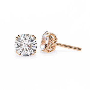 Pendientes de Diseño con Diamantes Cultivados en Laboratorio, Corte Redondo, E VS 1ct Cada Uno, Oro de 18K, Certificados por IGI, para Regalo, Fiesta y Aniversario - Product Image 5