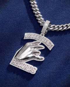 จี้เงินแท้ 925 ชุบโรเดียม ดีไซน์หรูหรา สไตล์ฮิปฮอป ทันสมัย สำหรับทุกเพศ พร้อมเพชรโมอิสซาไนต์ - Product Image 2