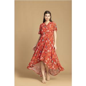 Robe de fête élégante pour filles, manches courtes, robe de princesse en forme de A pour anniversaire et mariage, disponible au prix de gros - Product Image 1