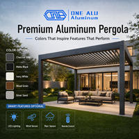 Pergola en aluminium pour jardin, abri extérieur imperméable et robuste pour patio, cour, villa, hôtel