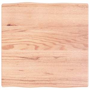 Piano del Tavolo in Legno di Quercia Massello Marrone Chiaro 23.6x23.6 Pollici per Tavoli da Pranzo - Product Image 2