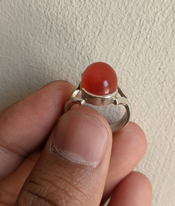 Carnelian Gemstone Midi <b>Ring</b> 925 <b>Silver</b> Handmade <b>Statement</b> Carnelian <b>Ring</b> for Women Girls Christmas Birthday Anniversary <b>Ring</b> - Product Image 4