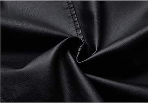 Chaqueta de Cuero Genuino Negra para Hombre, Impermeable, Transpirable, Ecológica, Informal, para Otoño, con Bolsillos con Cremallera, Corte Regular - Product Image 3