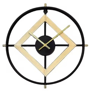 Cheap Price Gold Plated Metal <b>Wall</b> <b>Clock</b> Abstract Quartz Analog Office Living Room <b>Decoration</b> Gifting Use <b>Clock</b> - Product Image 6