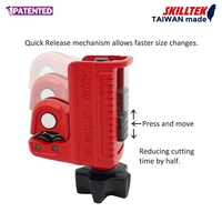 Pemotong Pipa Mini Lepas Cepat Model SKKBA012 Bilah Paduan Seng Badan Logam Asal Taiwan 1/8-7/8 inci Tembaga/Aluminium/Kuningan untuk B2B