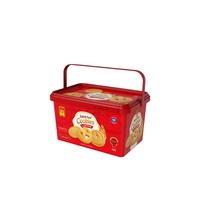 Contenedor desechable de 3L y 2,8 l de PP, contenedor para galletas, cubo para galletas con tapa y asa a prueba de manipulaciones