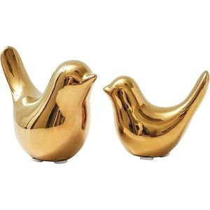 Statuette di Uccelli Dorati Notakia, Ornamenti Decorativi in Stile Moderno per Arredamento Casa, Soggiorno, Camera da Letto, Ufficio, Scrivania - Product Image 1