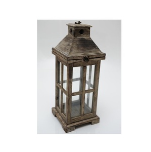 Rustic Wooden Candle Lantern for Home Ambiance Wedding Decoration <b>Fireplace</b> <b>Mantel</b> Shelf and Patio Entertaining - Product Image 5