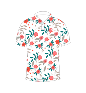 เสื้อโปโลพิมพ์ลายดอกไม้สีขาวสำหรับผู้ชายแขนสั้นลำลองแฟชั่นฤดูร้อนเสื้อโปโลกอล์ฟ - Product Image 4