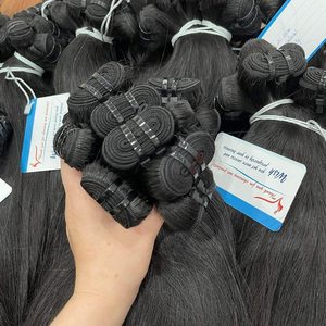 Produit phare : Extensions de cheveux Remy vietnamiens 100 % naturels, lisses, de qualité supérieure, couleur noire, sans nœuds, cheveux humains bruts soyeux - Product Image 2
