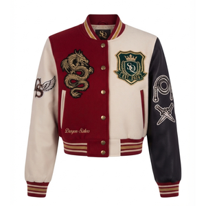Chaqueta Varsity Premium para Mujer, Diseño ODM/OEM, Ligera, Estilo Urbano, Personalizable con Etiqueta de Marca, para Pequeñas Empresas - Product Image 3