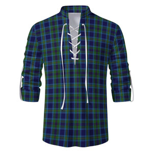 Chemise de kilt écossais traditionnel Strathallan moderne pour homme, motif tartan Jacobite authentique, à lacets - Product Image 3