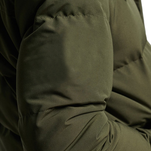 Chaqueta Acolchada con Capucha para Hombre, Color Verde Oliva, Cierre de Cremallera, Resistente al Viento, Informal de Invierno, Relleno Grueso de Poliéster, Corte Regular - Product Image 4