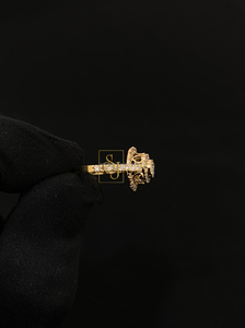 Bague de luxe en or massif 18 carats avec diamant naturel glacé bijoux fins Hip Hop bagues de mariage bague de fiançailles anniversaire cadeau pour les fêtes - Product Image 3