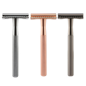 Men's Straight Metal Stainless Steel Double Edge <b>Shaving</b> Safety Razor XE-Zhao Face Tool - Product Image 5