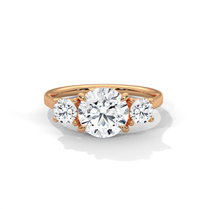 แหวนเพชรทองคำ 14K เพชรเพาะเลี้ยงในห้องปฏิบัติการ แหวนทองคำแท้ 18K สำหรับผู้หญิง สไตล์คลาสสิก รับรองโดย IGI แหวนหมั้น แหวนครบรอบ - Product Image 3