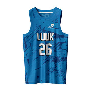 Conjunto de Uniforme de Baloncesto Personalizado de Alta Calidad, Antibacterial, 100% Poliéster, Impresión por Transferencia de Calor, Reversible - Product Image 2