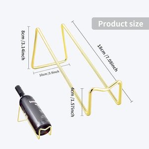 Support à vin moderne en cuivre, porte-bouteilles minimaliste en métal pour la décoration de la maison - Product Image 6