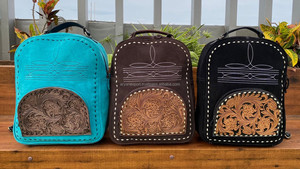 Nueva mochila de punto de bota de cuero de ante con herramientas a mano, mochila de viaje oculta occidental para ordenador portátil de cuero de vaca de lujo para mujer - Product Image 2