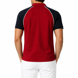 Camiseta Polo de Manga Larga para Hombre, 100% Algodón Piqué, con Mangas en Contraste, al por Mayor |   Fabricante OEM ODM en Bangladesh - Product Image 2