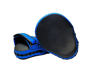 Casque de boxe à motif géométrique bleu en PU avec fermeture élastique réglable, équipement de protection unisexe pour adultes - Product Image 3