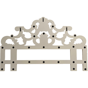 Cabecero de Cama de Madera Artesanal Cal King Size, Estilo Rústico con Acabado Blanco Lavado, Tallado en Madera, Madera de Ingeniería, Decoración de Pared Vintage para Cama - Product Image 5