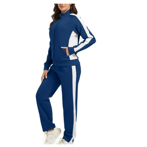 Conjunto Deportivo de Algodón Personalizado y Elegante para Mujer, Ropa Casual de Moda para Gimnasio, con Chaqueta de Manga Larga con Cierre, a Precio Económico - Product Image 6
