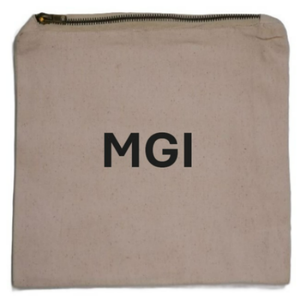 Pochette zippée en toile de coton 100% naturel recyclé, écologique, avec logo personnalisé imprimé, douce, élégante, facile à transporter, dorée, tendance - Product Image 4