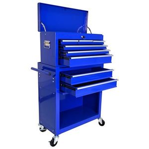 BLUE 8-Drawer Rolling Tool Chest with Wheels High Capacity Tool Storage Cabinet - Product Image 6