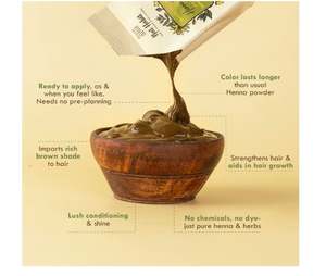 Nat Habit Pasta de Henna Lista para Aplicar y Polvo de Índigo Orgánico – Combo de Coloración Natural para Cabello Negro - Product Image 5
