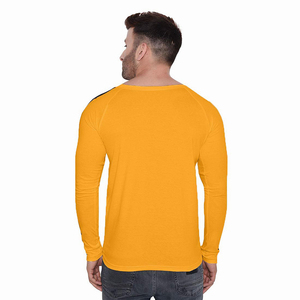 T-shirt basique à manches longues pour homme, logo personnalisé, 100 % coton, vêtement décontracté, t-shirt à marque privée, t-shirt pour tous les jours, coupe classique - Product Image 2