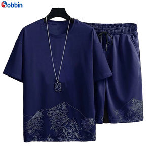 Conjunto de chándal unisex cómodo y transpirable con estampado 3D estilo urbano, camiseta oversize y pantalón corto para hombre - ¡Novedad! - Product Image 4